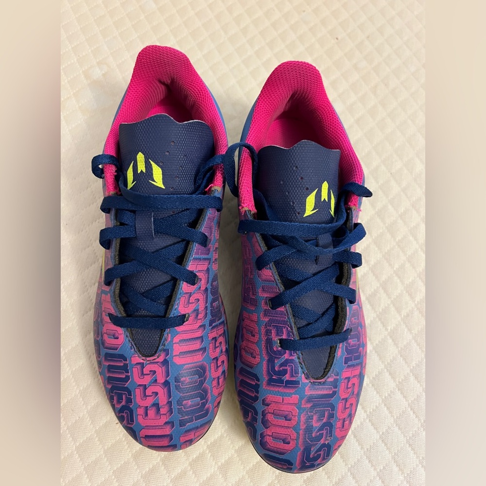 Adidas Messi 100 Kids Pink and Blue Soccer Cleats